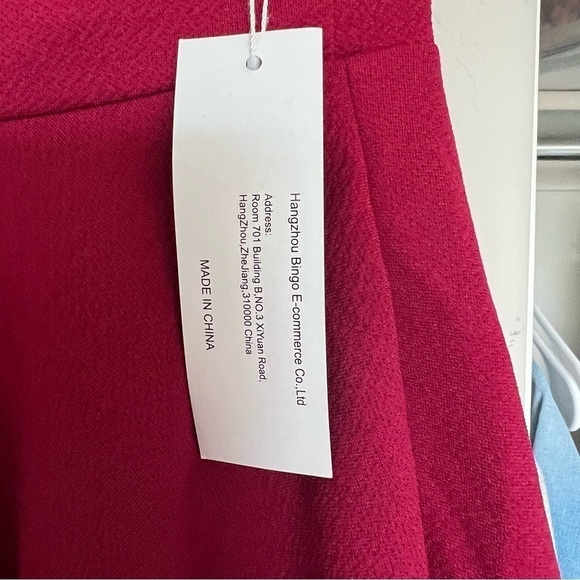 Urban Coco Maroon Velvet Skater Skirt size XS - Picture 2 of 10